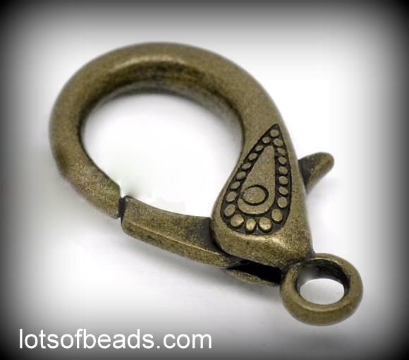 Lg Decorative Bronze Lobster Clasp